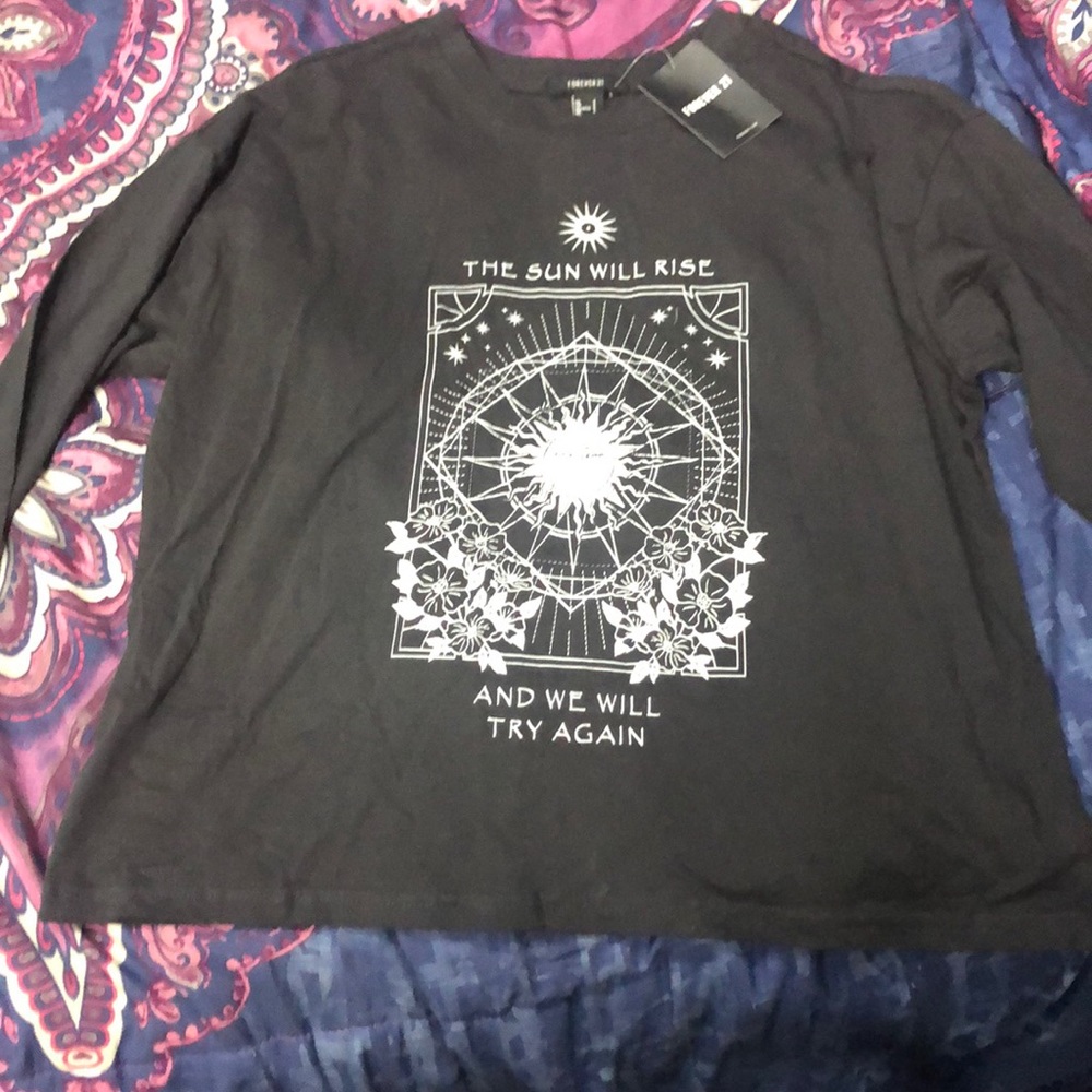 Forever 21 long sleeve crop top